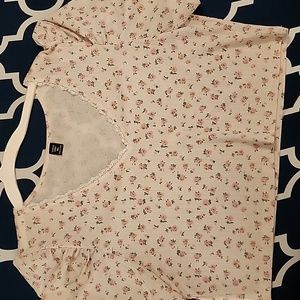 Floral cream crop top 3xl